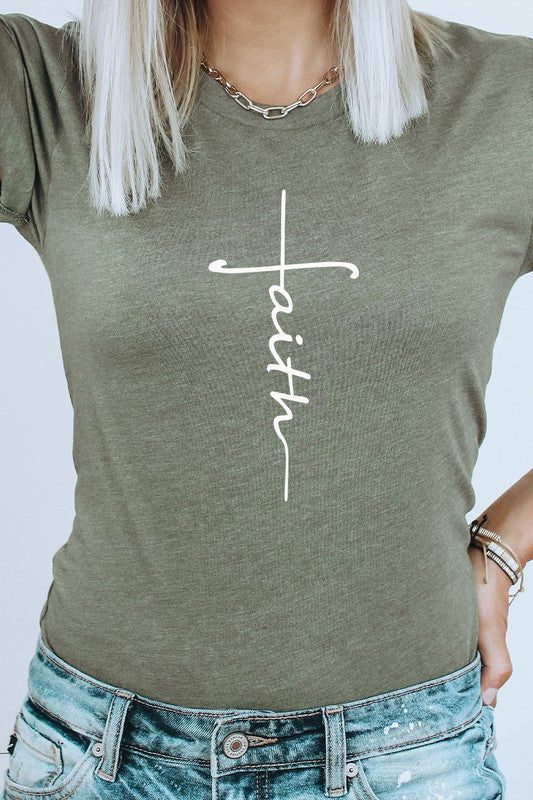 Faith Christian Easter Spring Season PLUS SIZE Tee T-Shirt