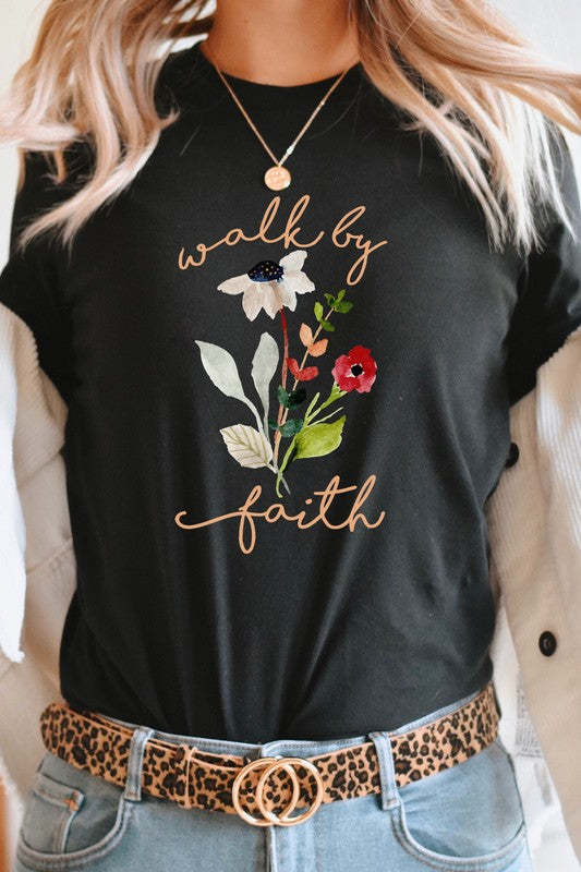 Walk By Faith Flowers Spring Time Tee T-Shirt