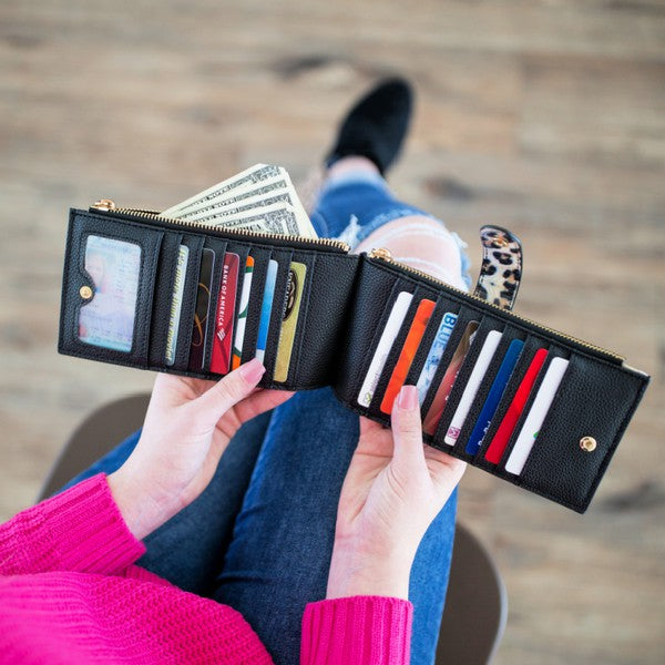 Slim Credit Card Zipper Wallet