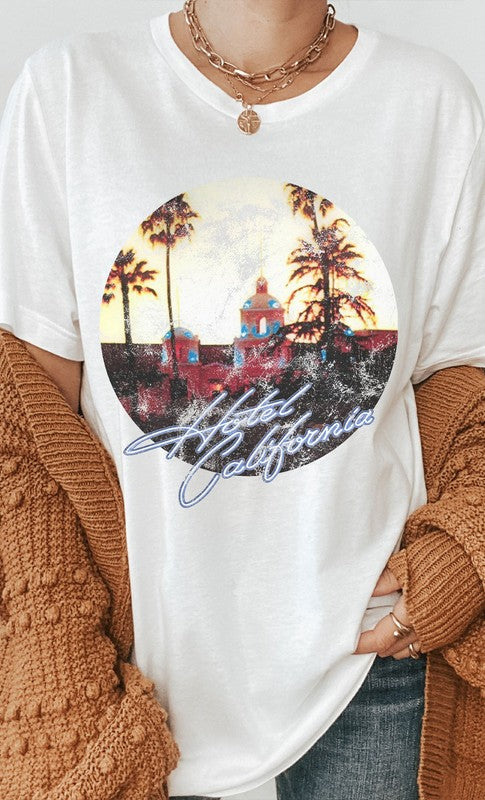 Retro Hotel California Graphic Tee T-Shirt PLUS