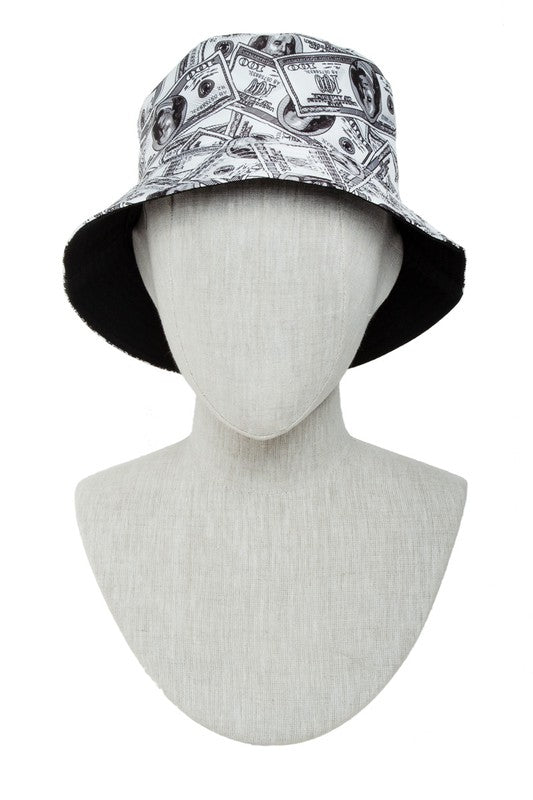 Reversible Dollar Print Bucket Hat