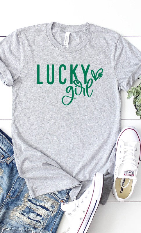 Lucky Girl Graphic Tee T-Shirt PLUS