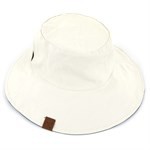 Solid Reversible Ponytail Bucket Hat