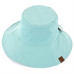 Solid Reversible Ponytail Bucket Hat