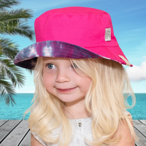 Kids Reversible Tie Dyed Bucket Hat