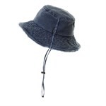 CC Frayed Washed Denim Bucket Hat