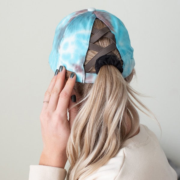 CC Tie-Dye Pony Cap | Criss-Cross Elastic