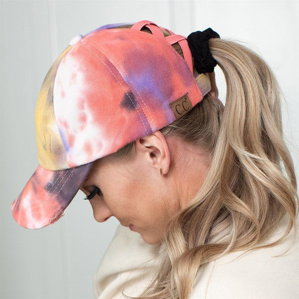 CC Tie-Dye Pony Cap | Criss-Cross Elastic