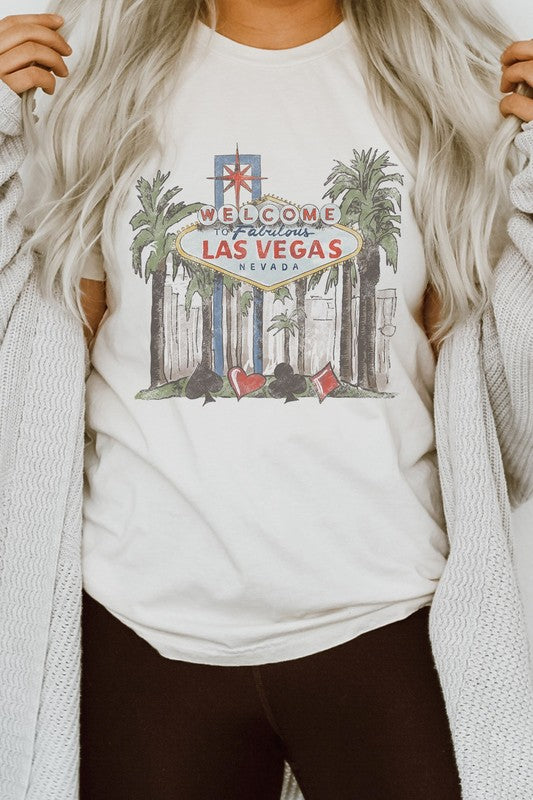 Retro Welcome To Fabulous Las Vegas Graphic Tee