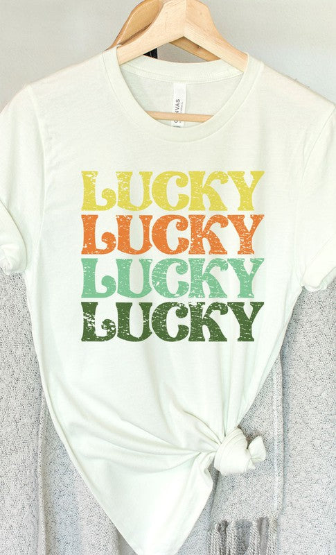 Lucky Retro Vintage St Patricks PLUS Graphic Tee