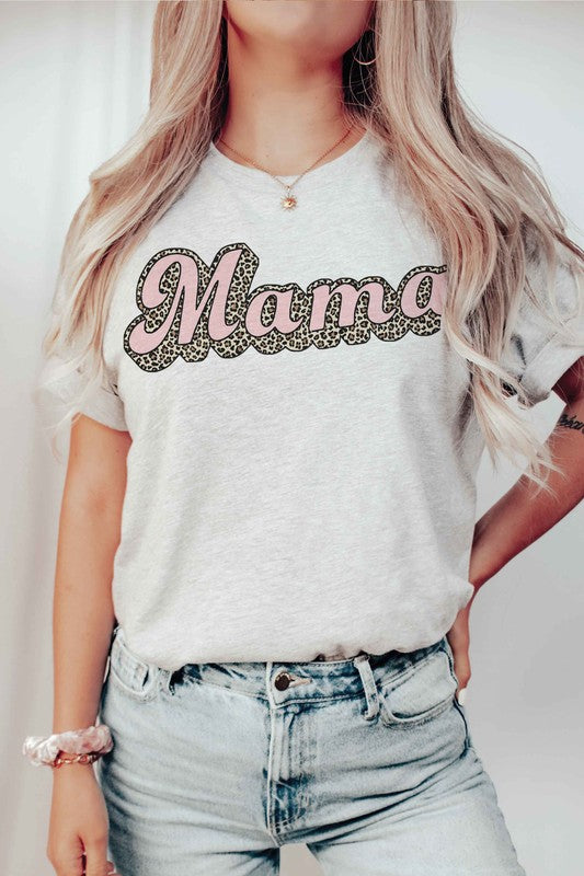 LEOPARD MAMA GRAPHIC T-SHIRT