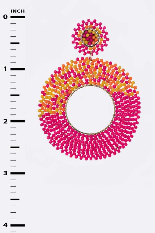 Beaded Mix Tone Festival Earrings