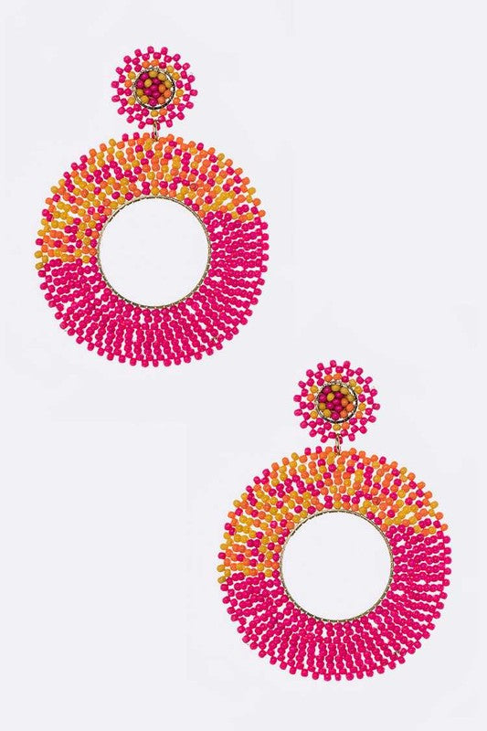 Beaded Mix Tone Festival Earrings