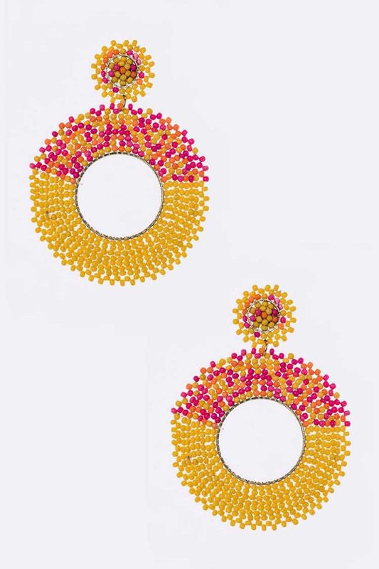 Beaded Mix Tone Festival Earrings