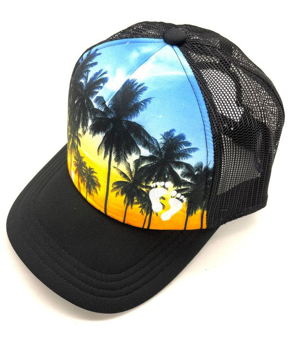 Palm Trees Snapback Trucker Hat