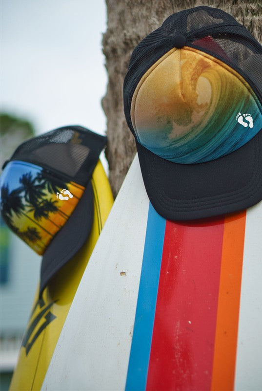 Palm Trees Snapback Trucker Hat