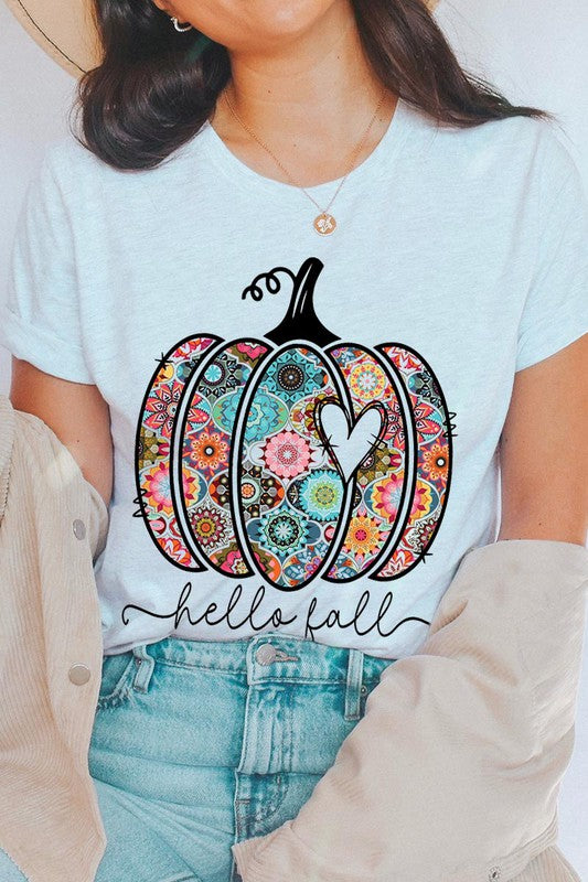 Pumpkin Heart Graphic Tee T-Shirt