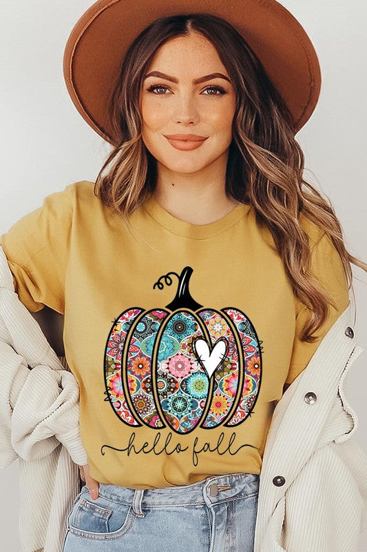 Pumpkin Heart Graphic Tee T-Shirt