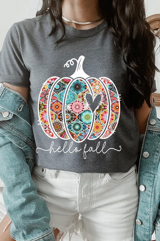 Pumpkin Heart Graphic Tee T-Shirt