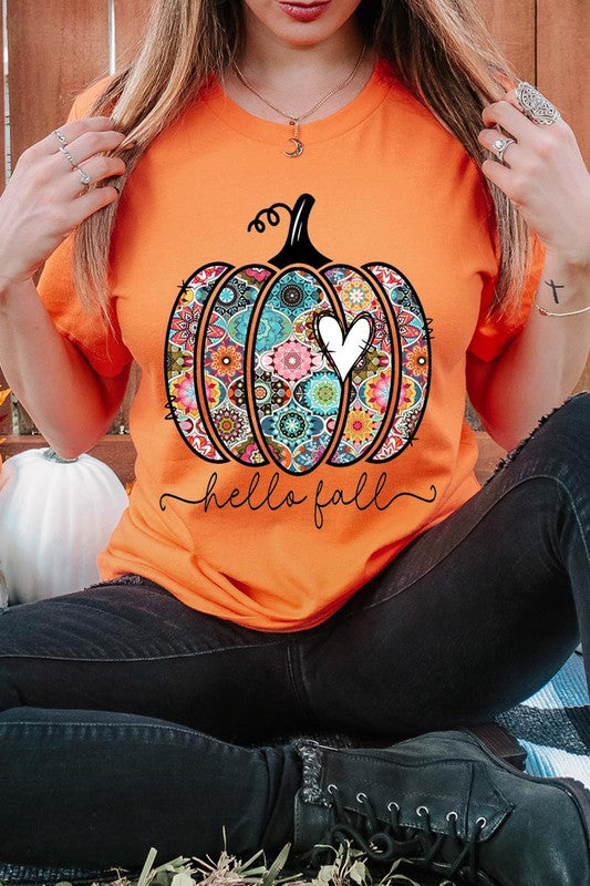 Pumpkin Heart Graphic Tee T-Shirt