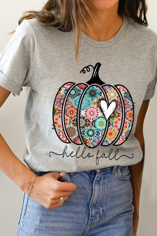 Pumpkin Heart Graphic Tee T-Shirt