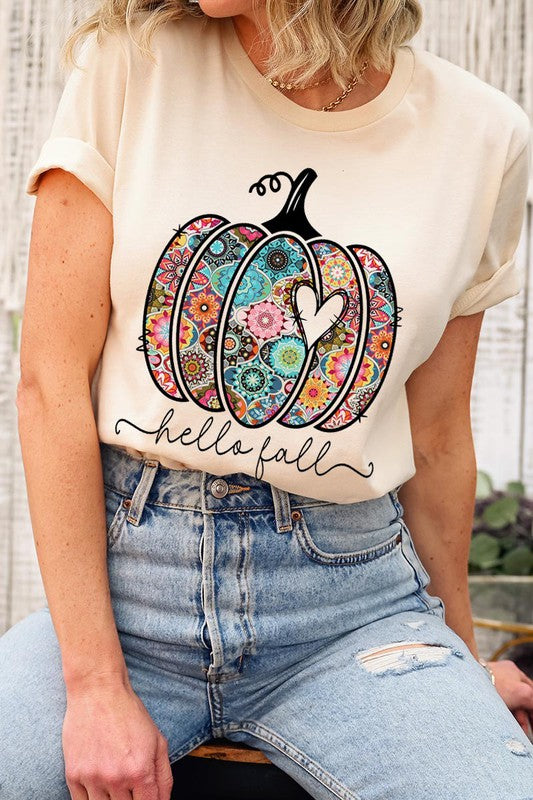 Pumpkin Heart Graphic Tee T-Shirt