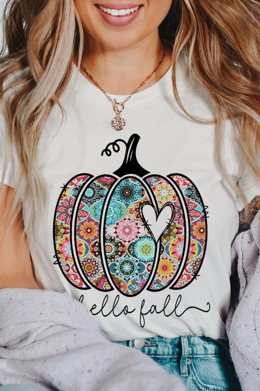 Pumpkin Heart Graphic Tee T-Shirt