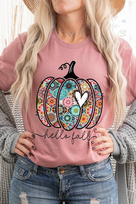 Pumpkin Heart Graphic Tee T-Shirt