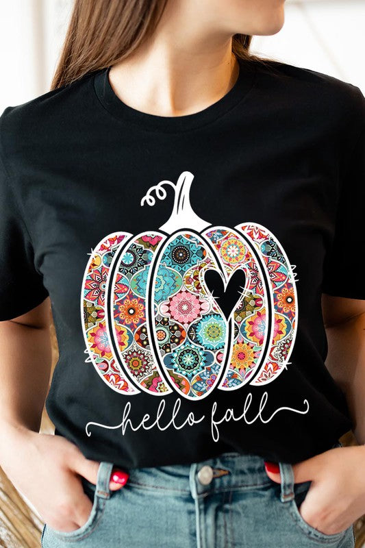 Pumpkin Heart Graphic Tee T-Shirt