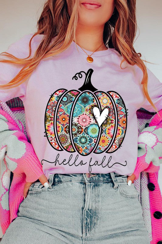 Pumpkin Heart Graphic Tee T-Shirt