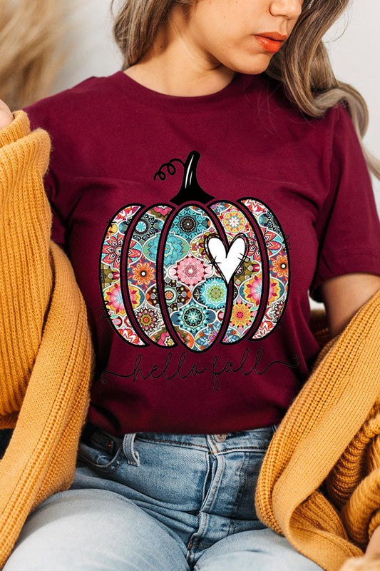 Pumpkin Heart Graphic Tee T-Shirt