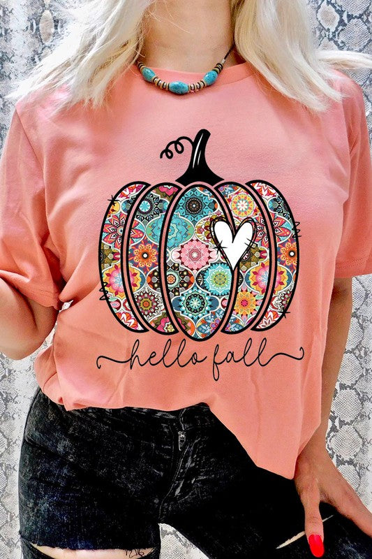 Pumpkin Heart Graphic Tee T-Shirt