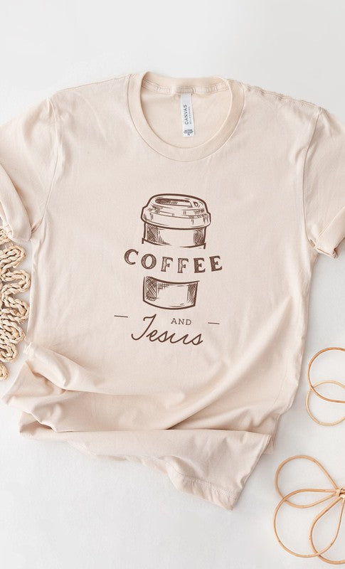 Coffee and Jesus Graphic Tee T-Shirt