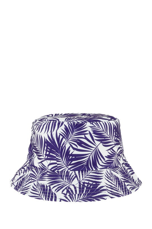 Reversible Tropical Print Bucket Hat