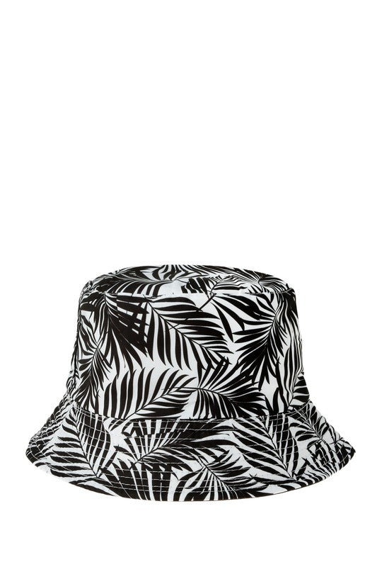 Reversible Tropical Print Bucket Hat