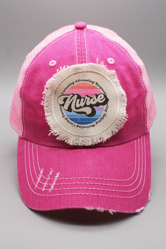 Nurse Circle Patch Trucker Hat