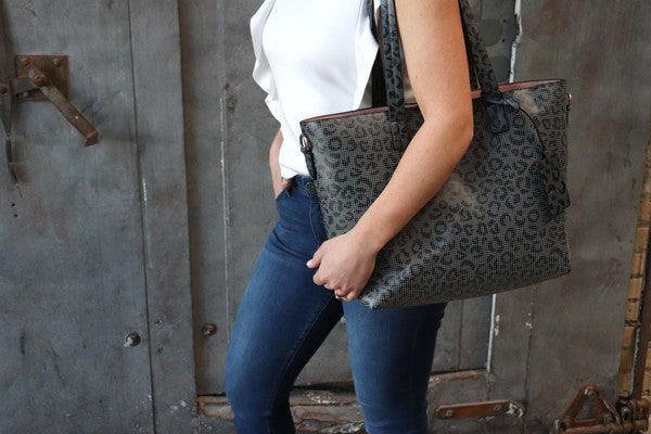 Jane Perforated Leather Large Tote