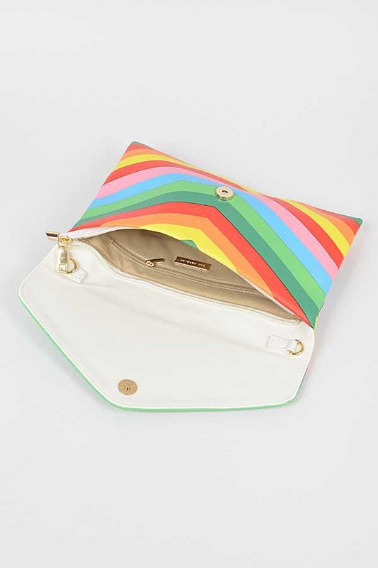 Multi Color Envelope Clutch Bag