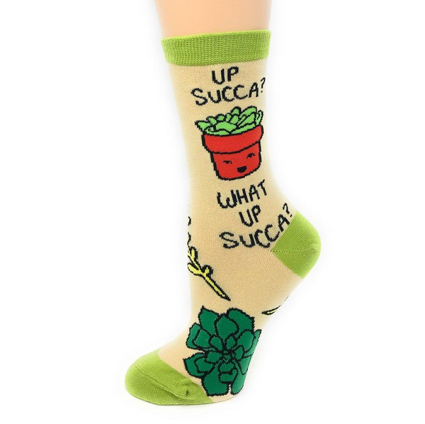 What Up Succa - Women's Funny Socks