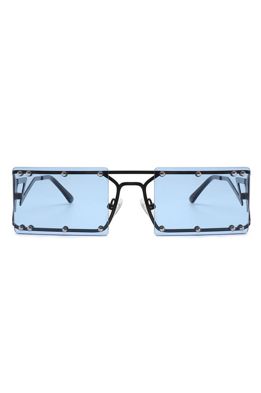 Retro Rectangle Flat Top Vintage Sunglasses