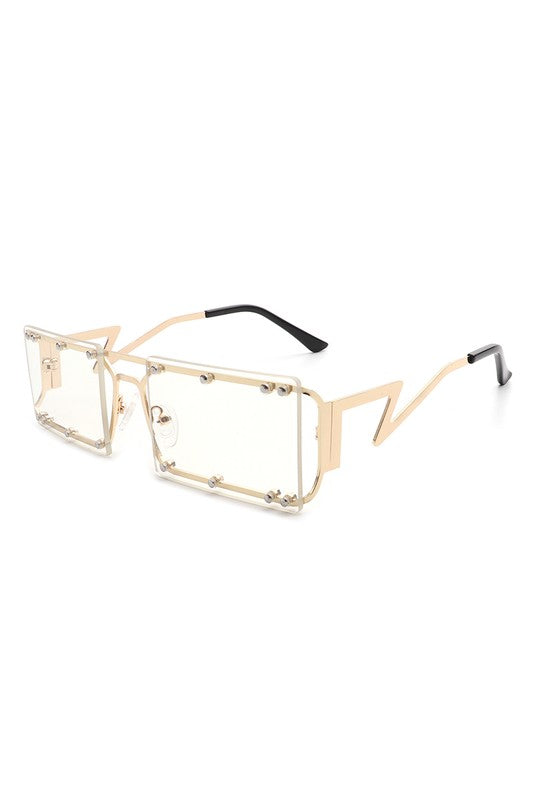 Retro Rectangle Flat Top Vintage Sunglasses