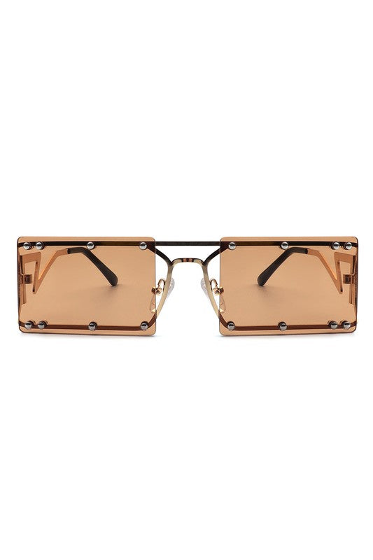 Retro Rectangle Flat Top Vintage Sunglasses