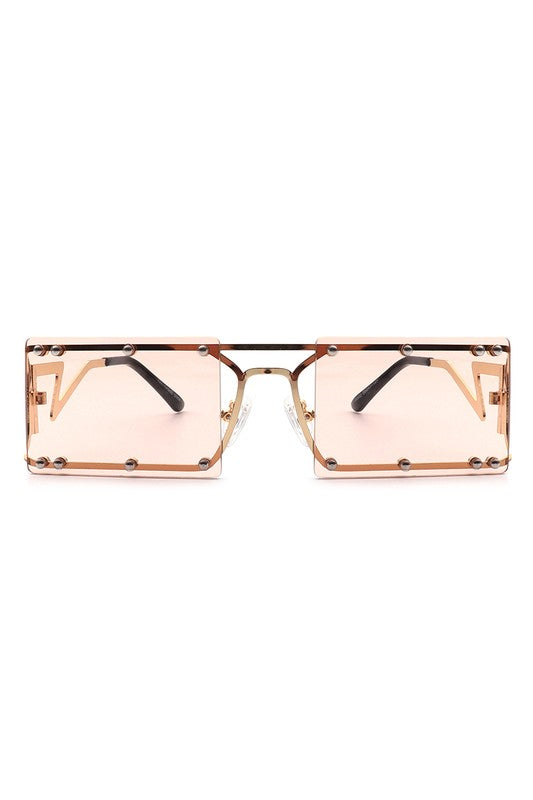 Retro Rectangle Flat Top Vintage Sunglasses