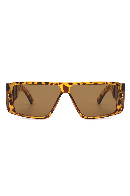 Retro Rectangle Flat Top Fashion Sunglasses