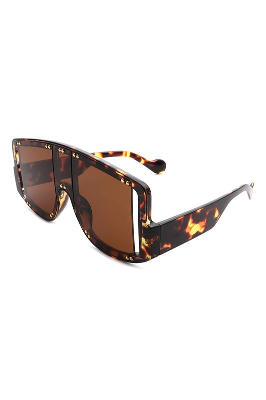 Oversize Square Fashion Shield Visor Sunglasses