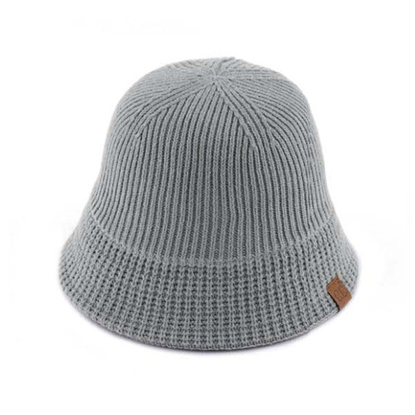 C.C Ribbed Knit Adjustable Bucket Hat