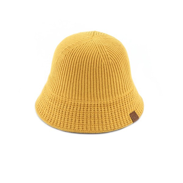 C.C Ribbed Knit Adjustable Bucket Hat