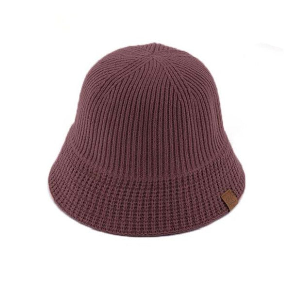 C.C Ribbed Knit Adjustable Bucket Hat