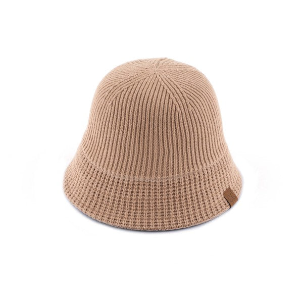 C.C Ribbed Knit Adjustable Bucket Hat