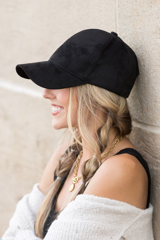 Suede Boyfriend Ball Cap Hat